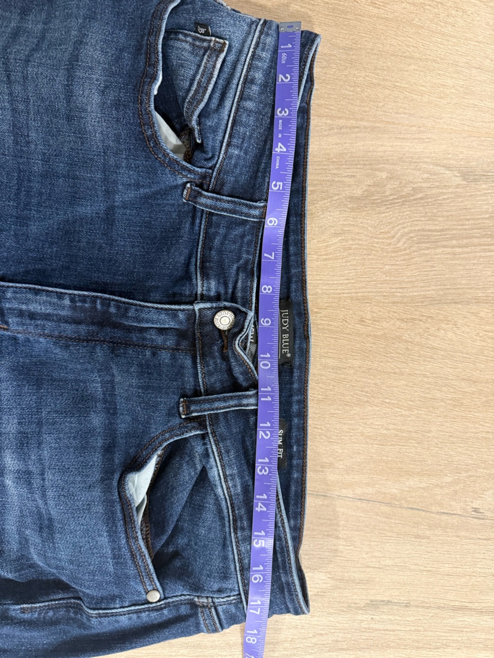 Judy Blue 16W Slim Fit Straight Leg Dark Wash Cuffed Every Day Jeans Style 82428 - Picture 10 of 13
